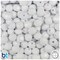 BeadTin White Opaque 8mm Faceted Round Plastic Craft Beads (450pcs)